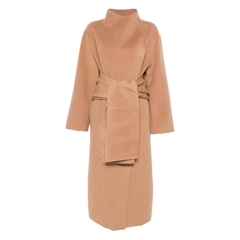 Soft Beige Belted Wrap