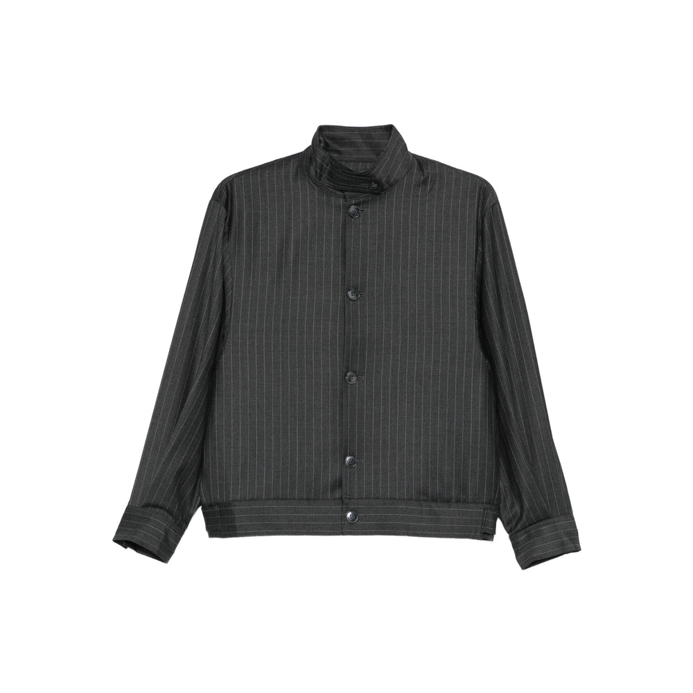 Grey Pinstripe Business Shirt