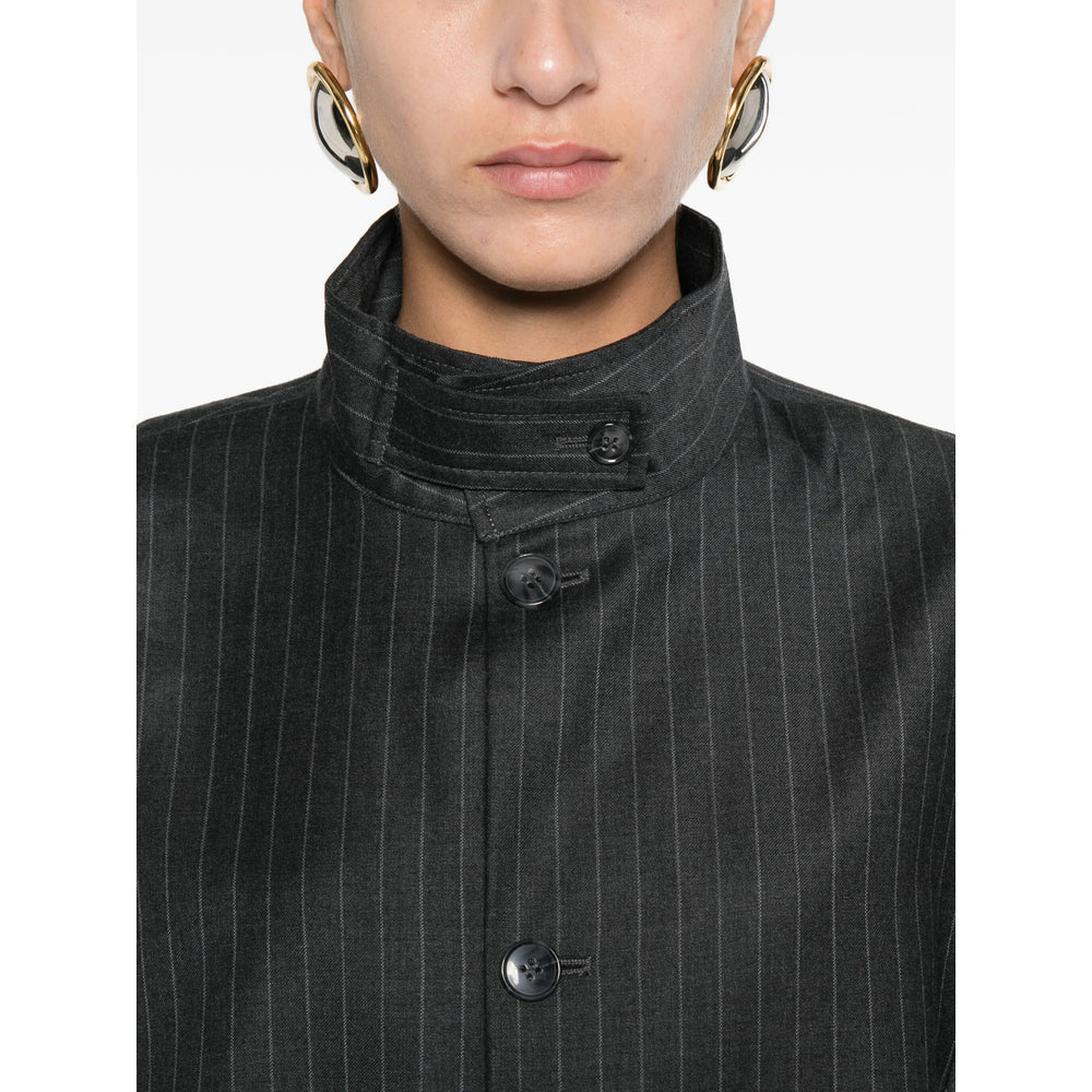 Grey Pinstripe Business Shirt