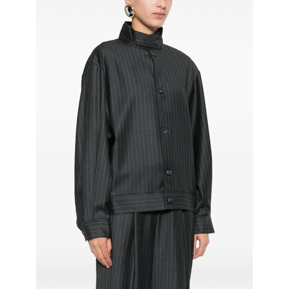Grey Pinstripe Business Shirt