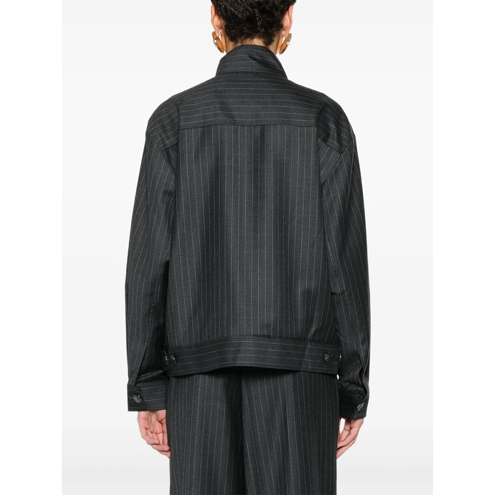 Grey Pinstripe Business Shirt