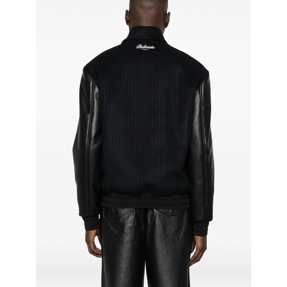 Black Pinstripe Emblem Shirt
