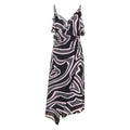 Swirled Ruffled Silk Top