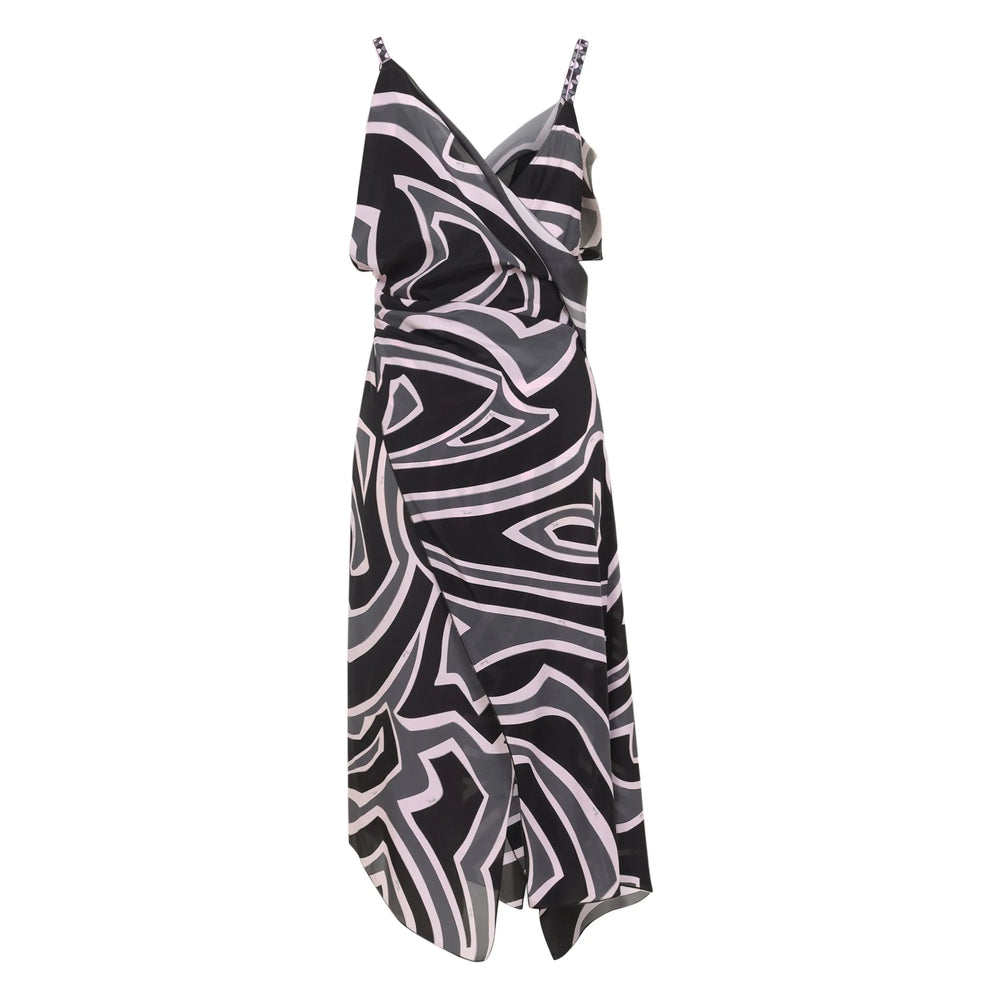 Swirled Ruffled Silk Top