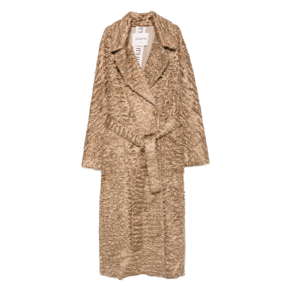 Gold-textured Double-breasted Jacket