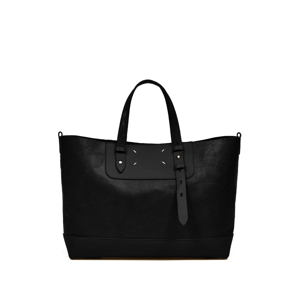 Sleek Calf Leather Shoulder Tote