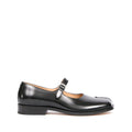 Black Calf Leather Tabi Slip