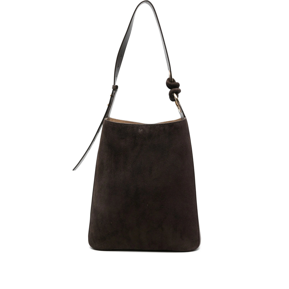 Gold-tone Calf Leather Knot Bag