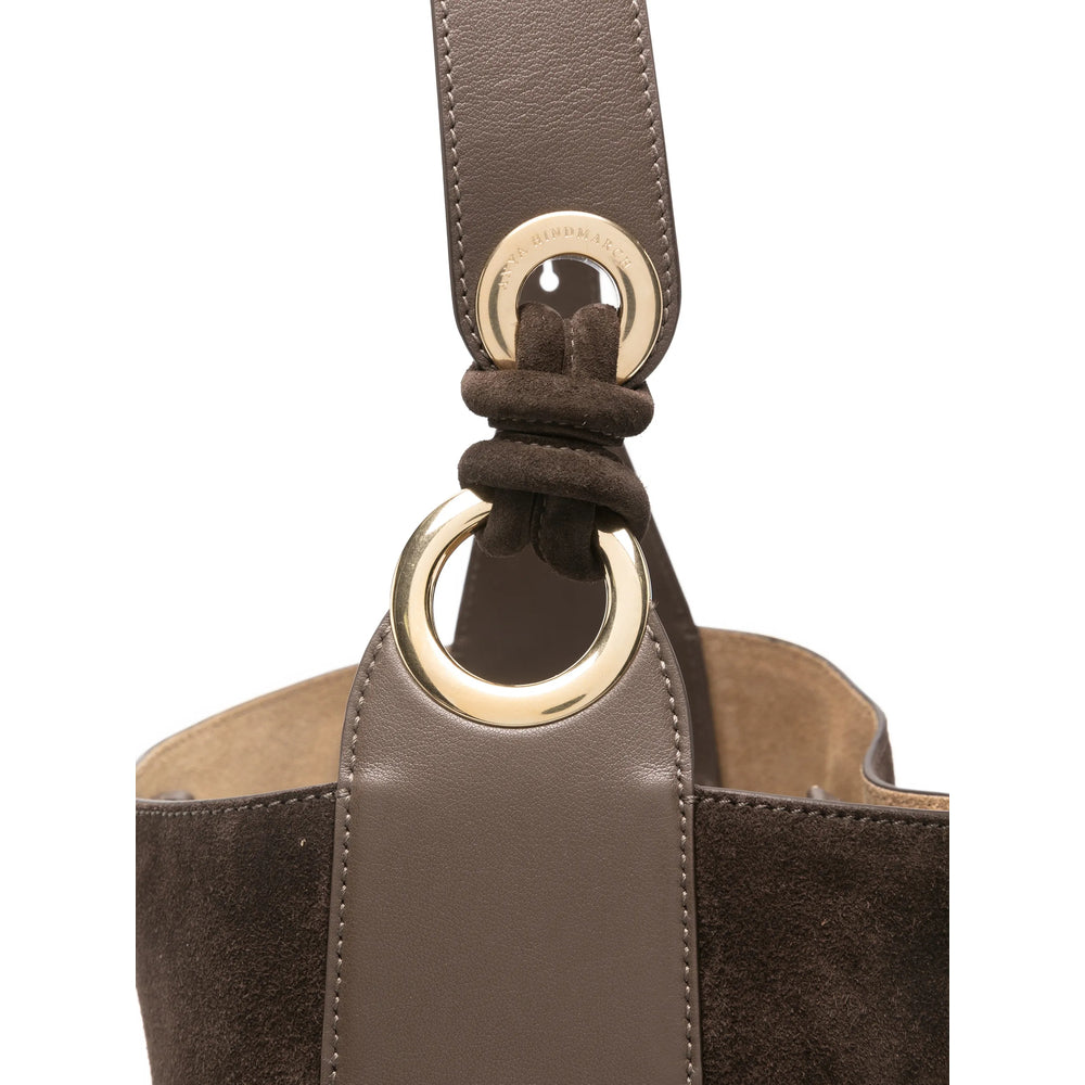 Gold-tone Calf Leather Knot Bag