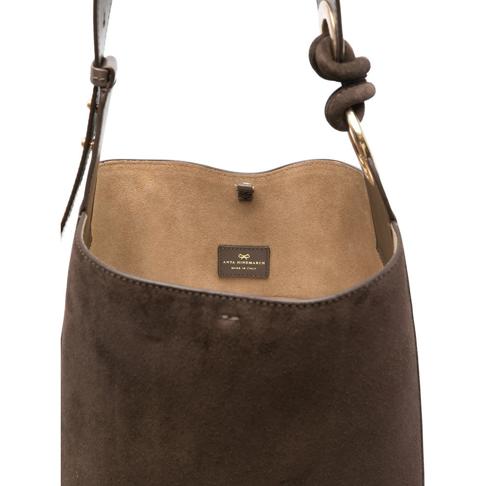 Gold-tone Calf Leather Knot Bag