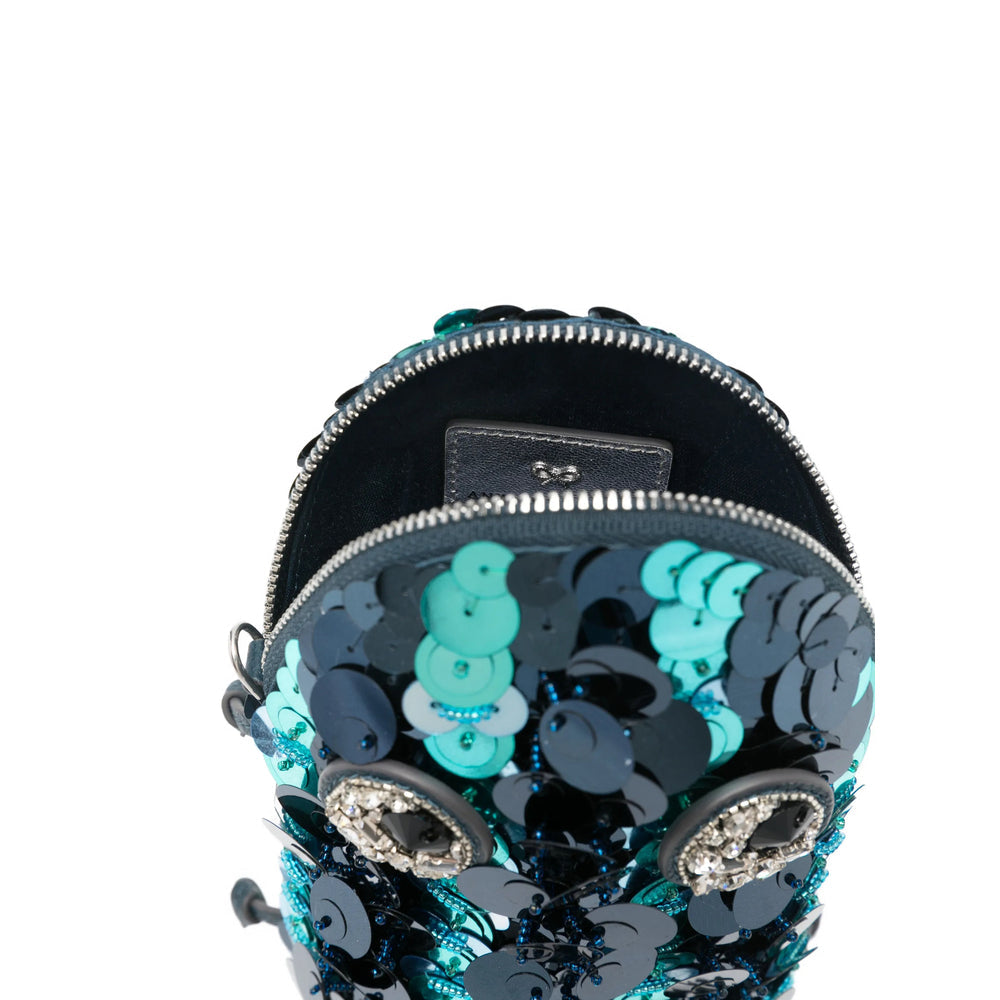 Petrol Blue Chain Clutch