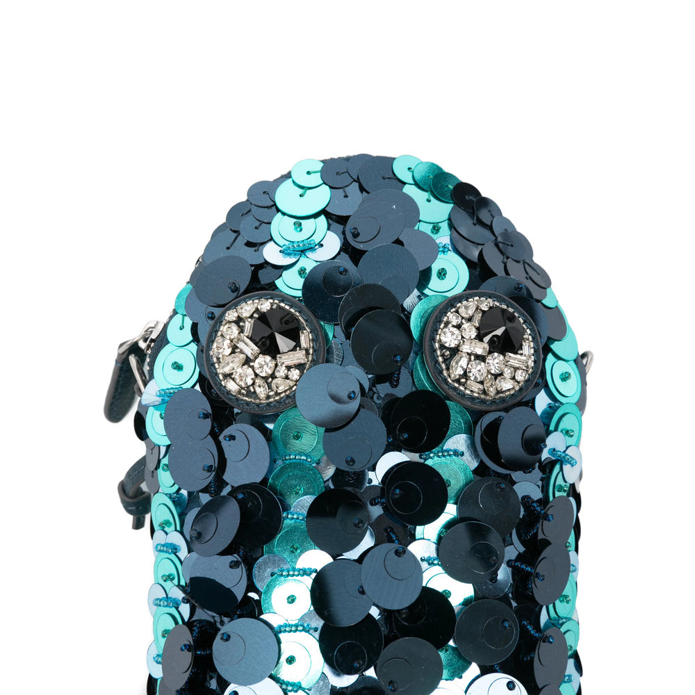 Petrol Blue Chain Clutch