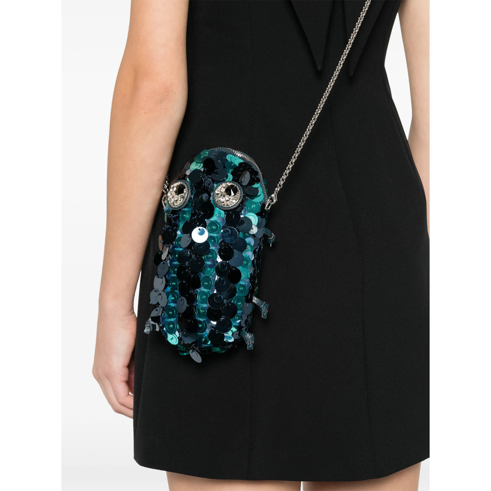 Petrol Blue Chain Clutch