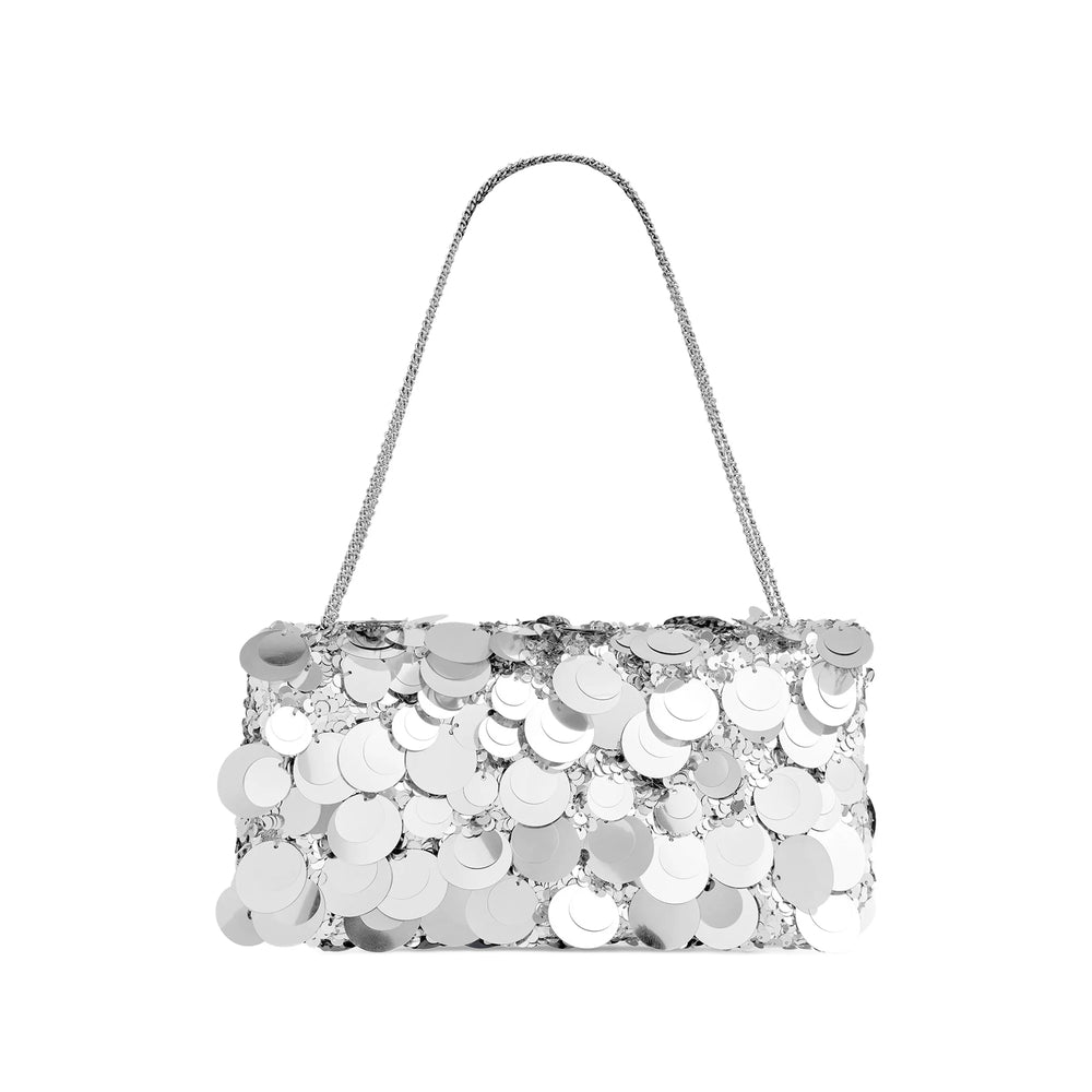 Calf Leather Crossbody Bag With Sequin Accents