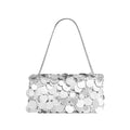Calf Leather Crossbody Bag With Sequin Accents