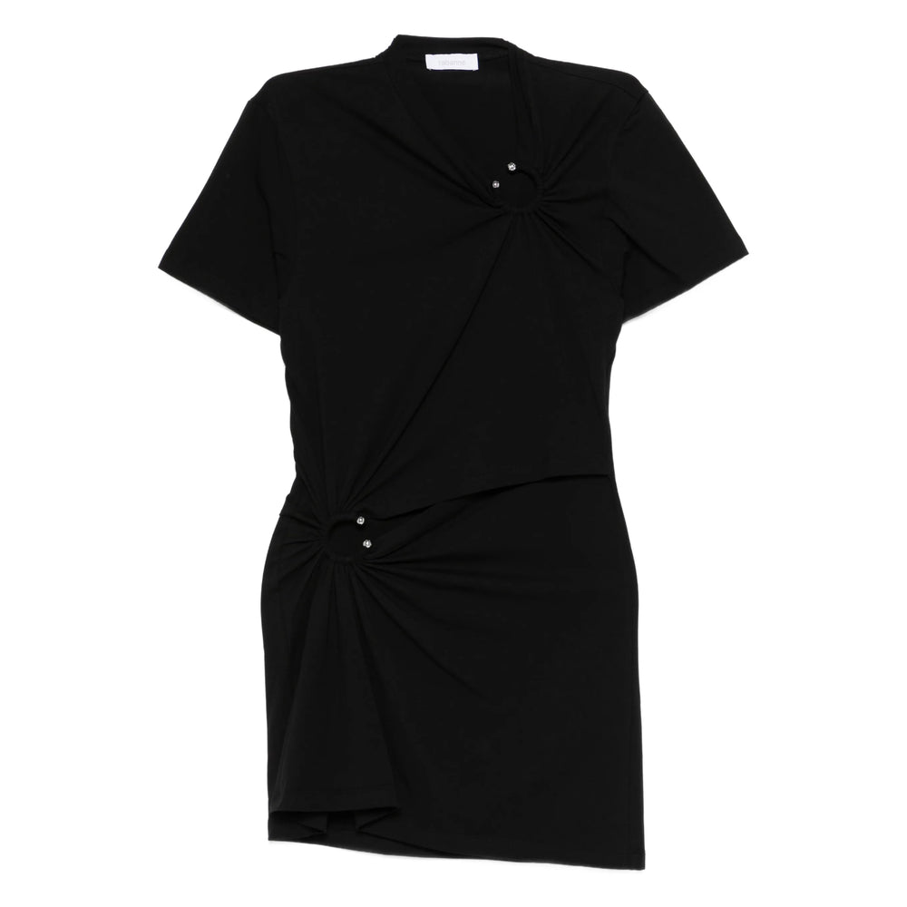 Modern Asymmetrical Cotton Top With Metal Accents