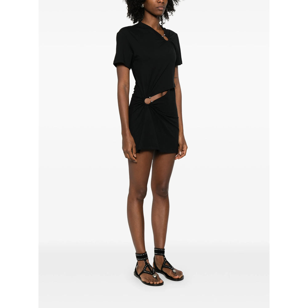Modern Asymmetrical Cotton Top With Metal Accents