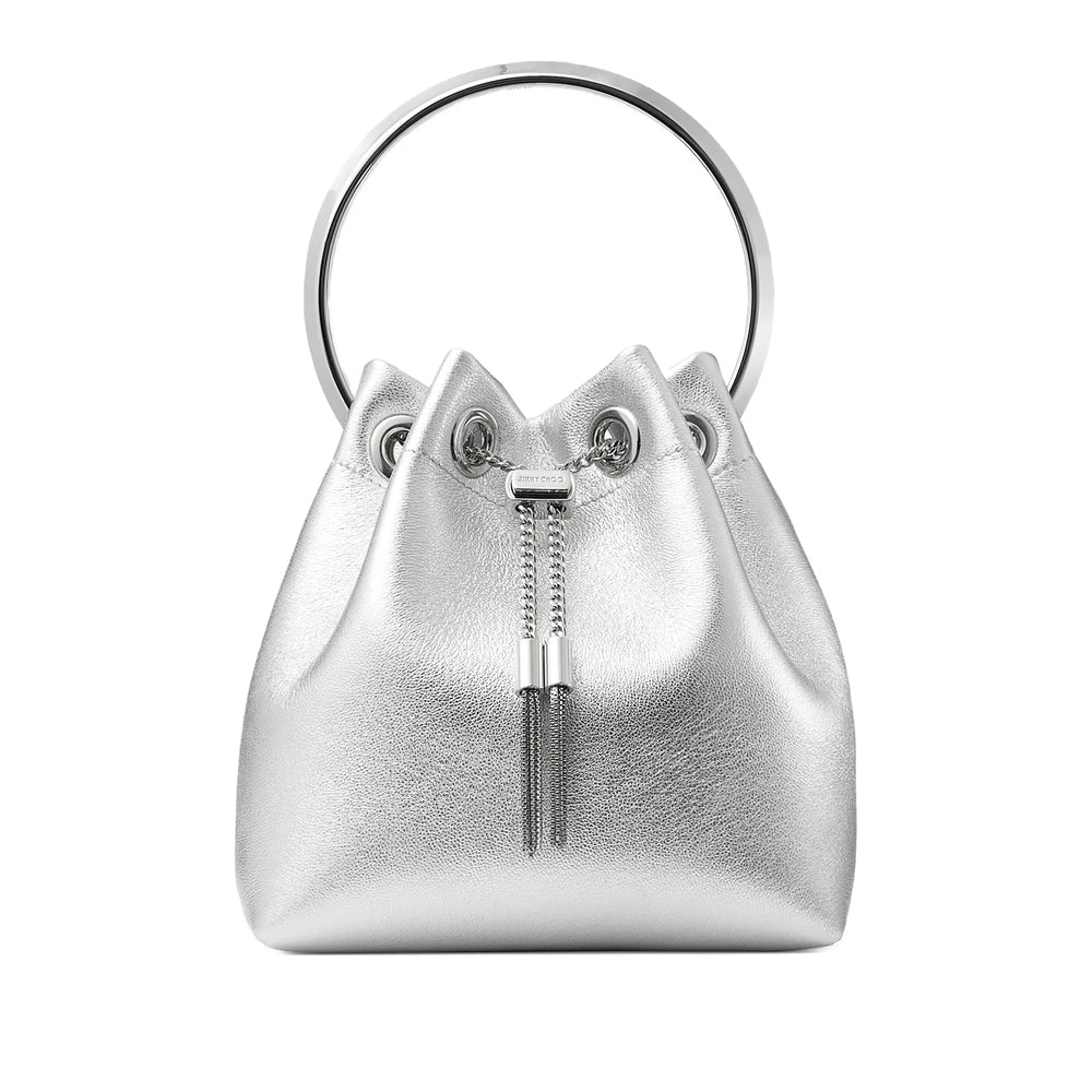 Silver Metallic Bucket Bag
