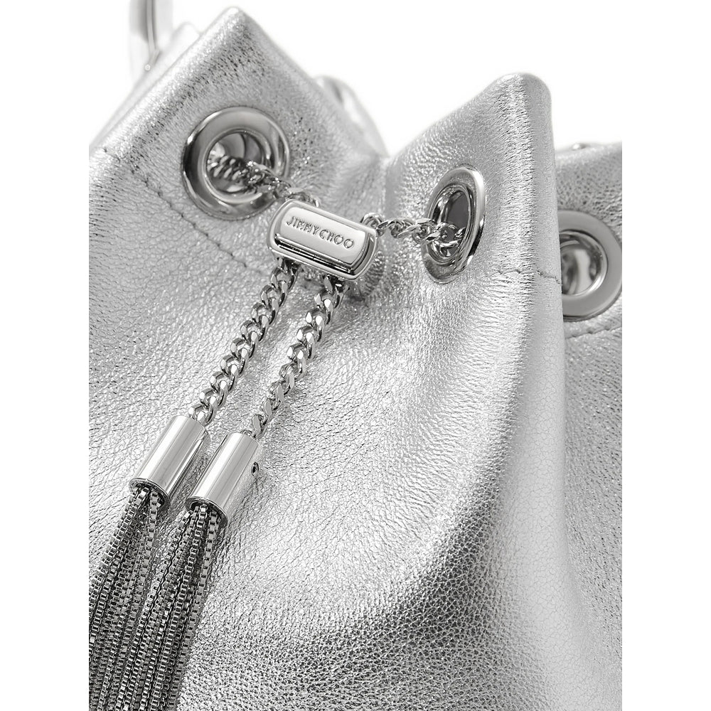 Silver Metallic Bucket Bag