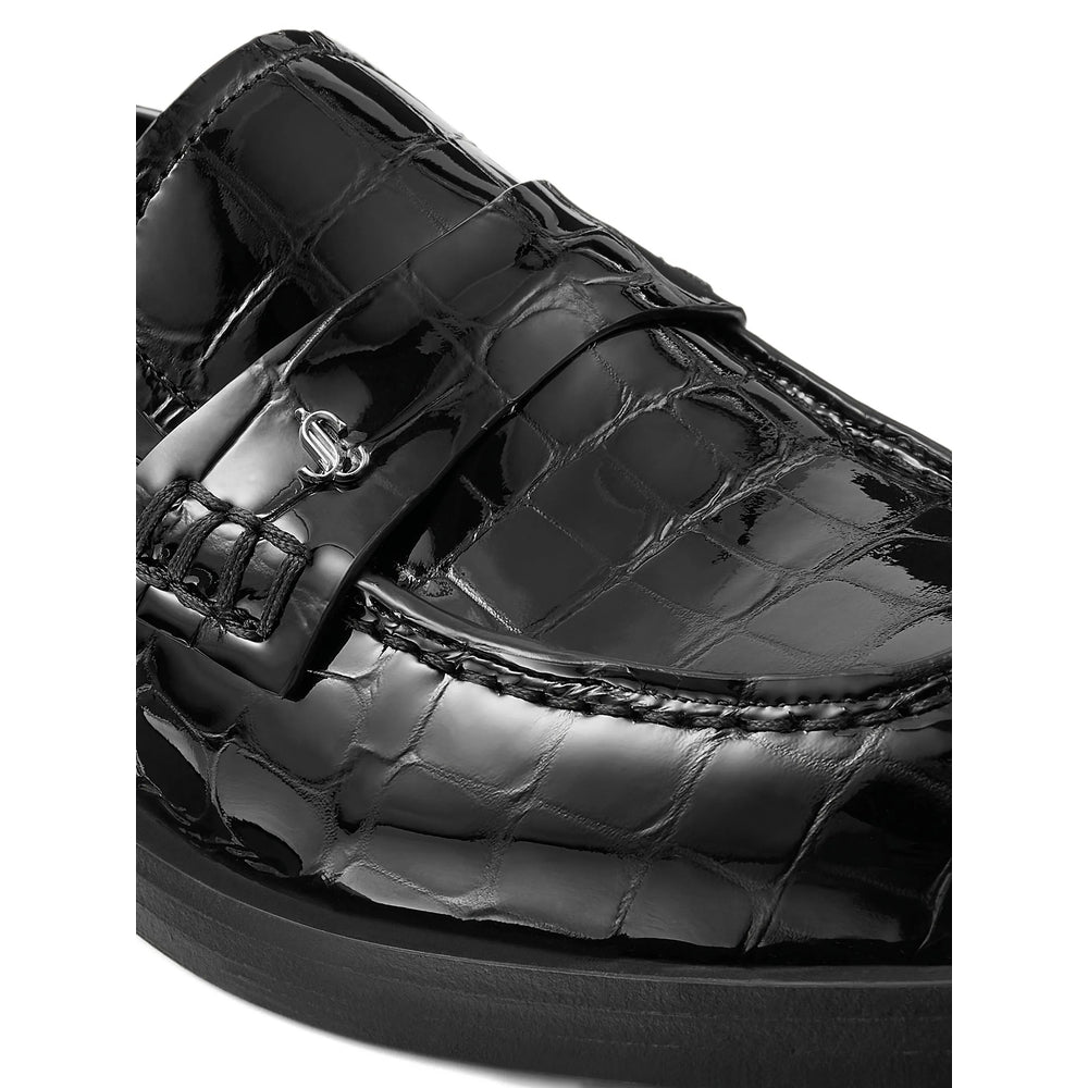 Crocodile Embossed Slip Shoe