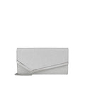 Rich Silver Calf Leather Foldover Bag