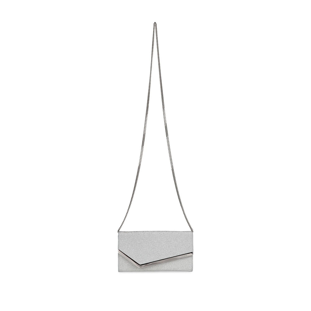 Rich Silver Calf Leather Foldover Bag