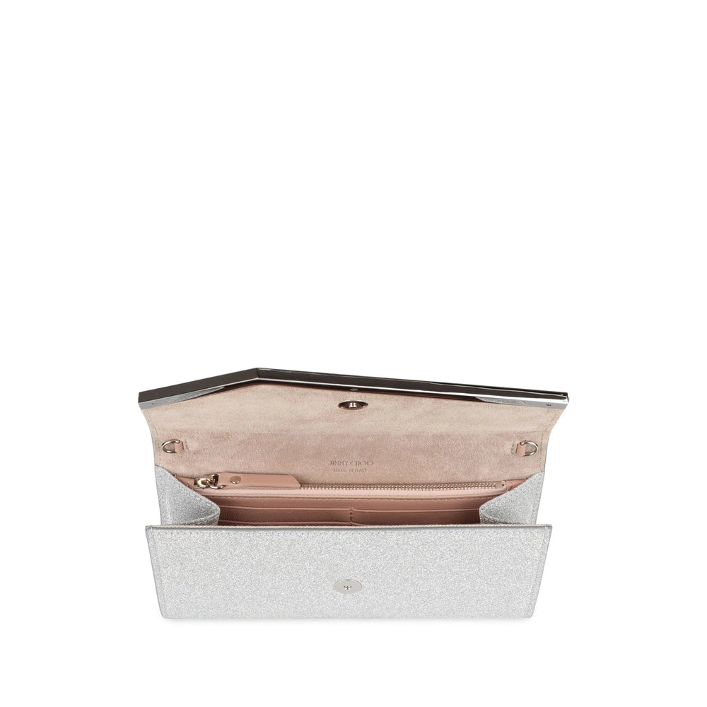 Rich Silver Calf Leather Foldover Bag