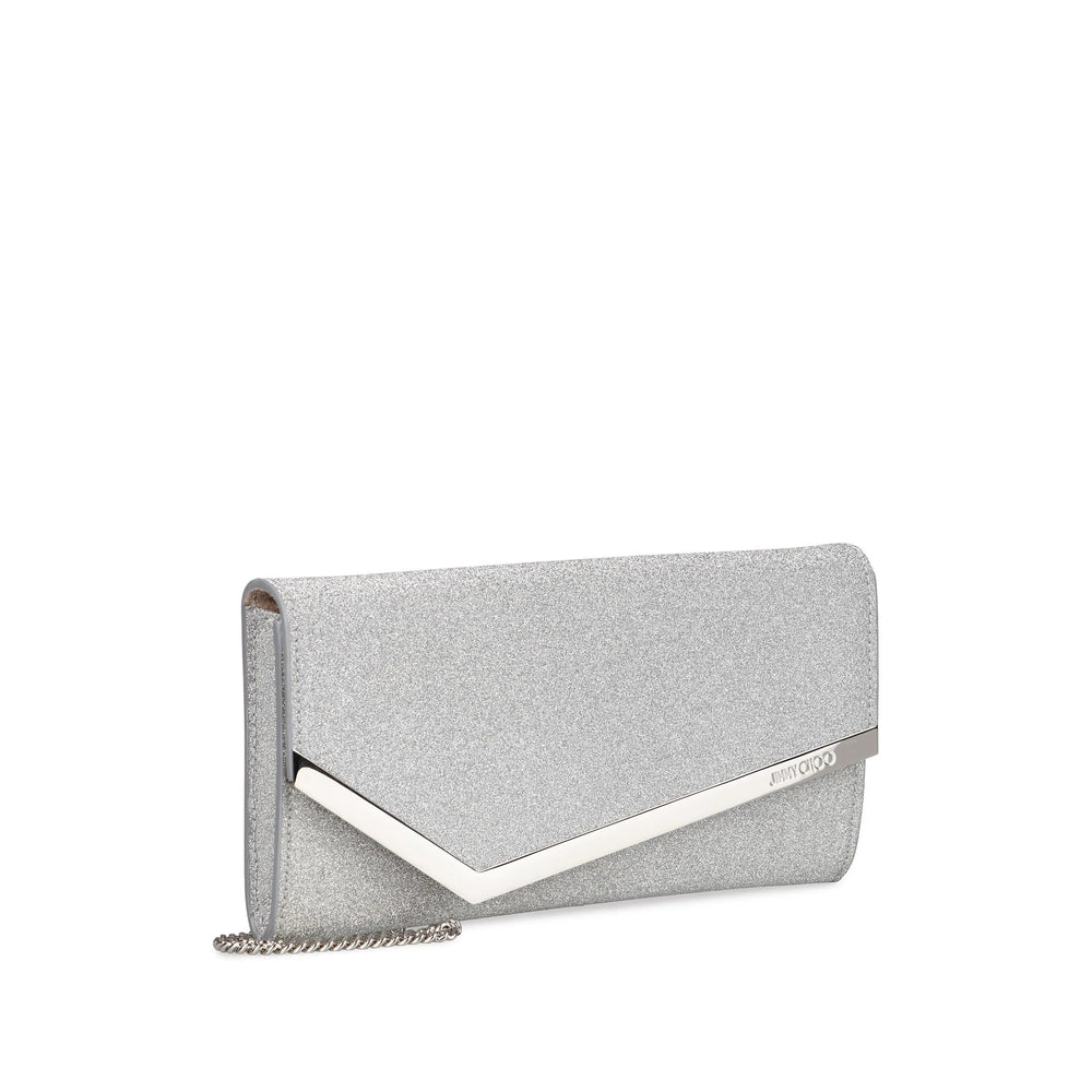 Rich Silver Calf Leather Foldover Bag