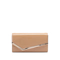Beige Patent Shoulder Bag