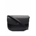Sleek Leather Foldover Shoulder Bag