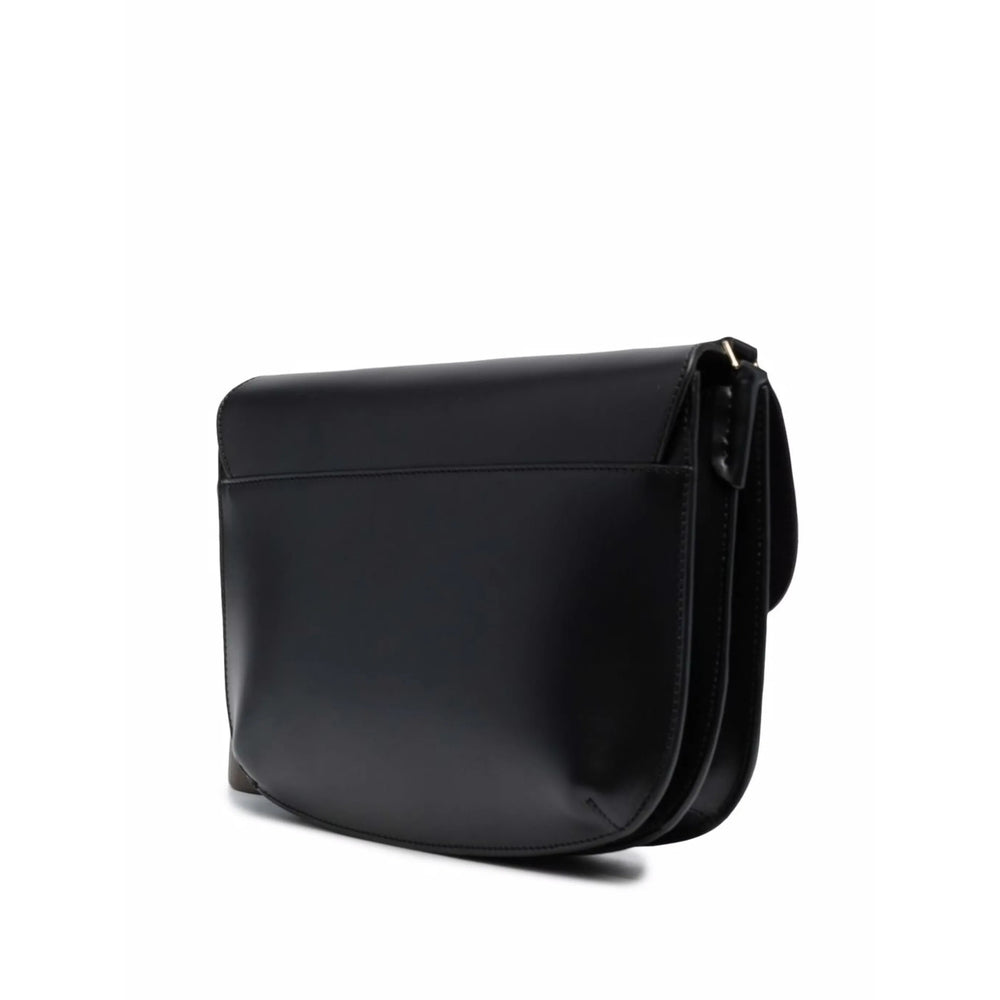 Sleek Leather Foldover Shoulder Bag