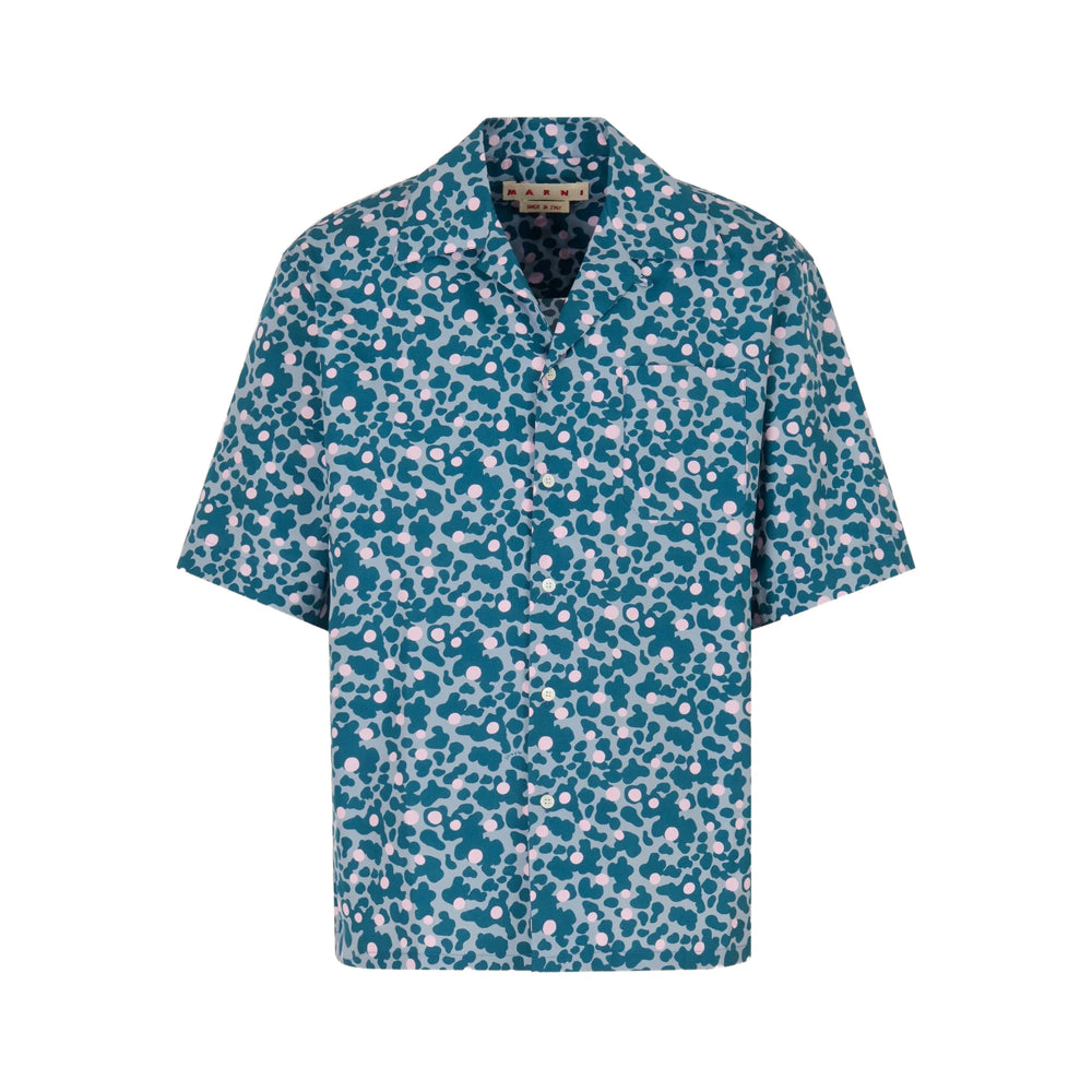 Bold Blue Graphic Shirt