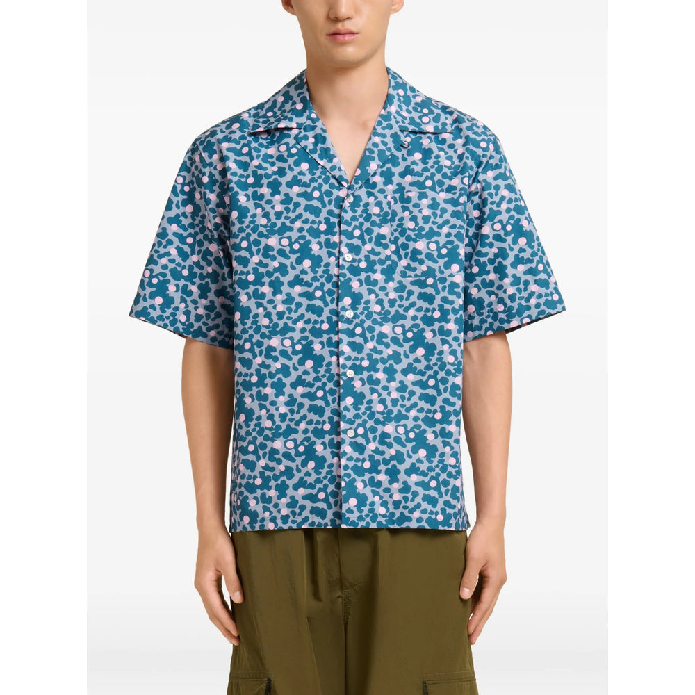 Bold Blue Graphic Shirt