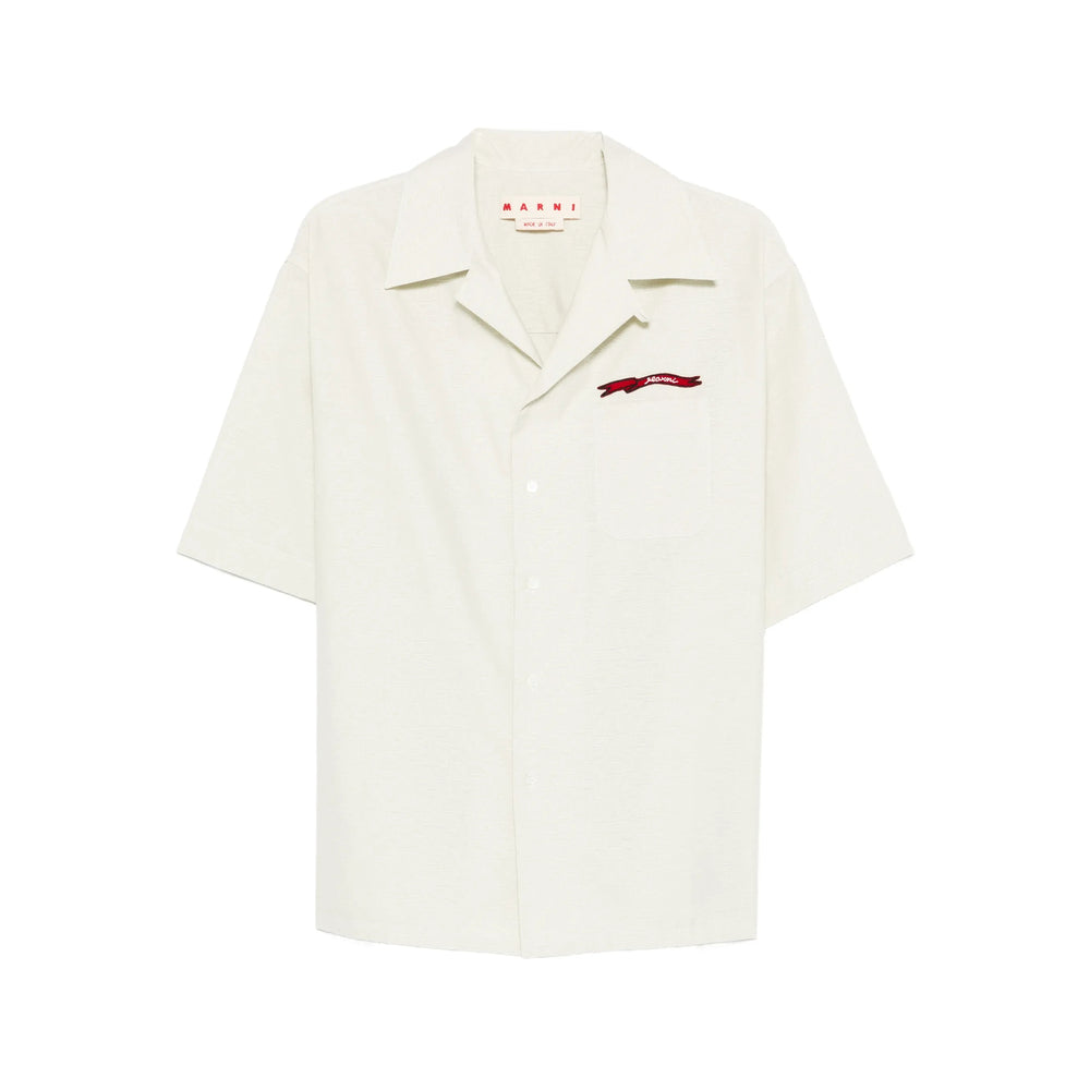 Cotton Off-white Pocket Shirt