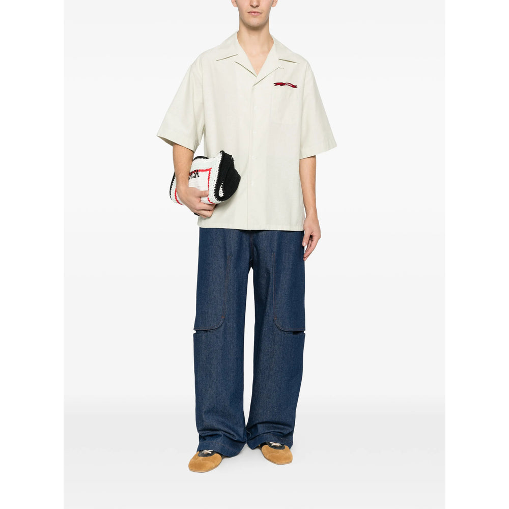 Cotton Off-white Pocket Shirt
