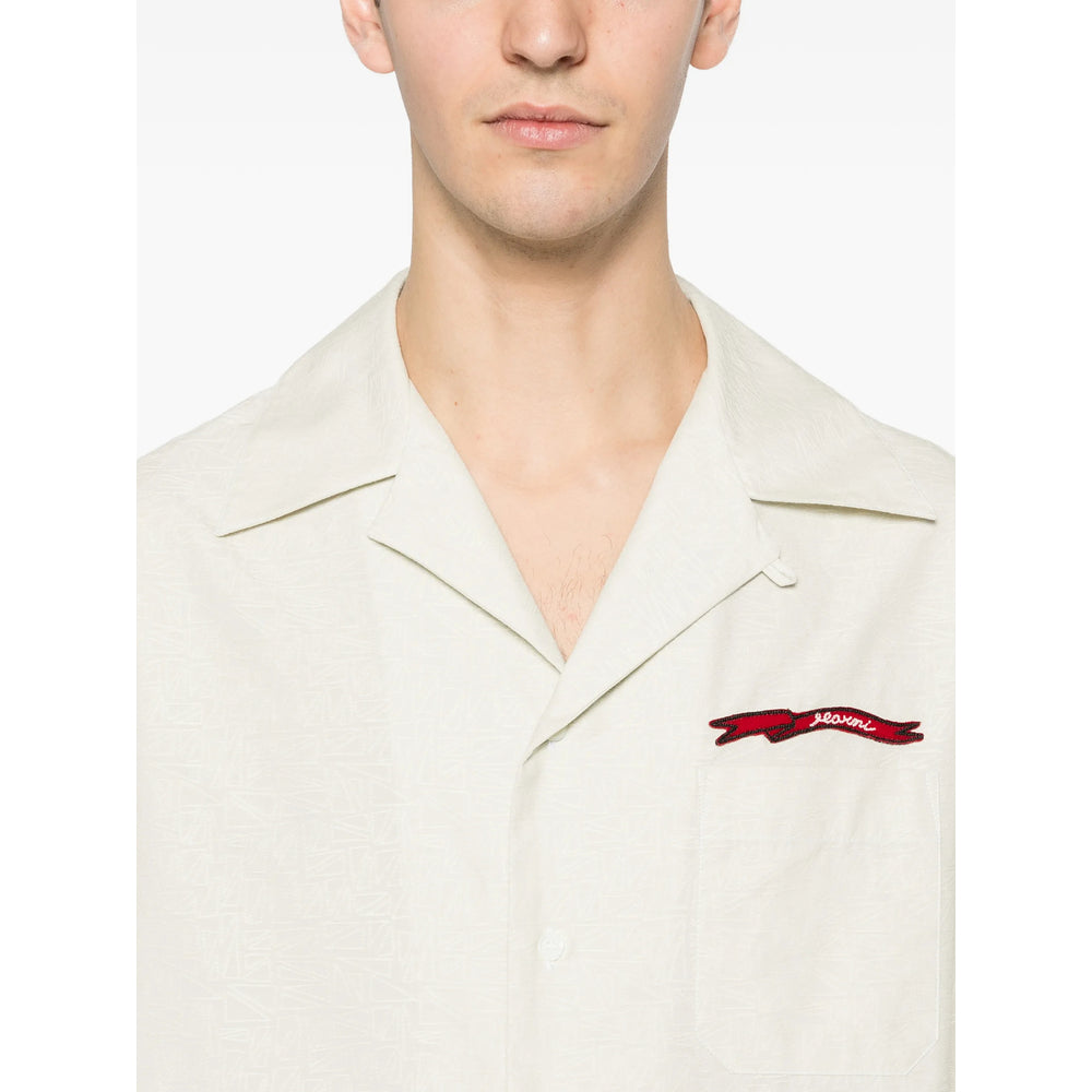 Cotton Off-white Pocket Shirt