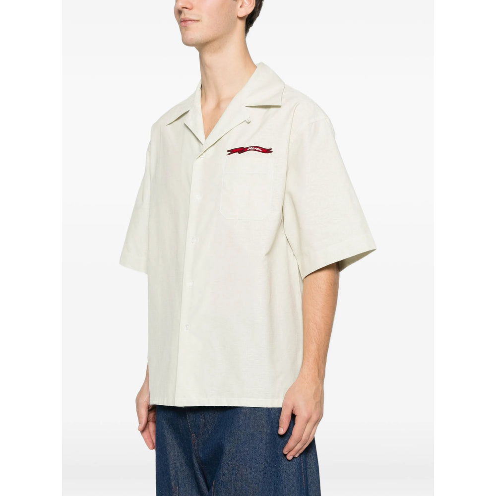 Cotton Off-white Pocket Shirt