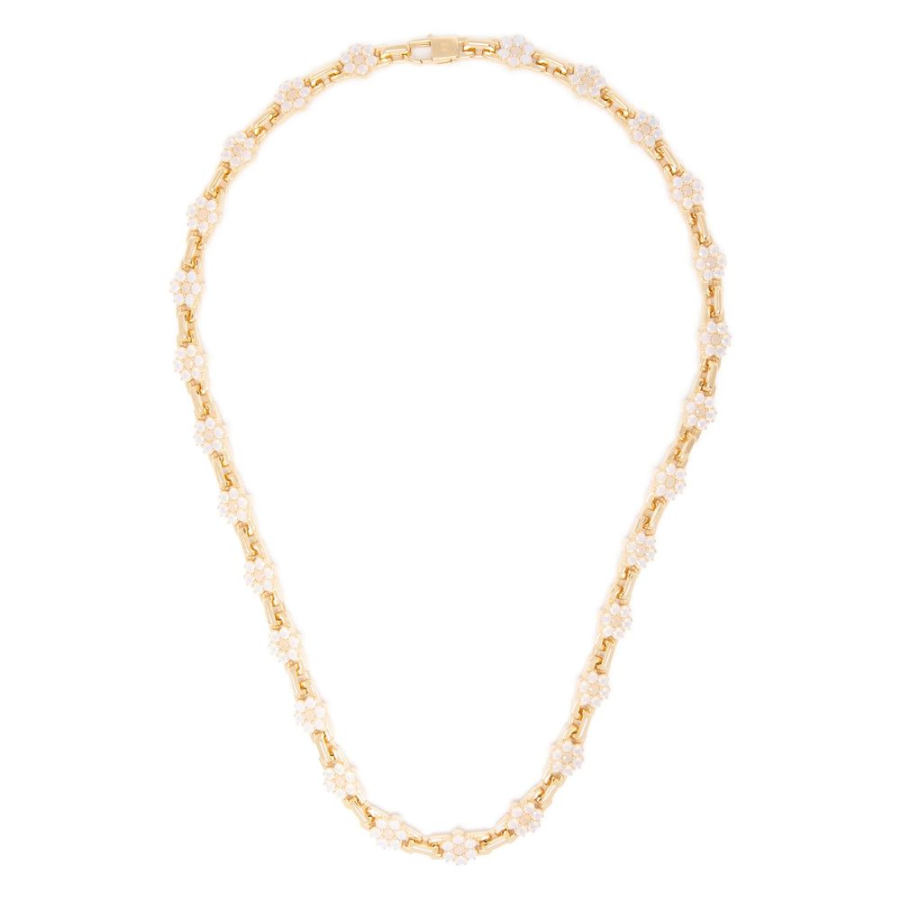 Sterling Silver Floral Chain Necklace