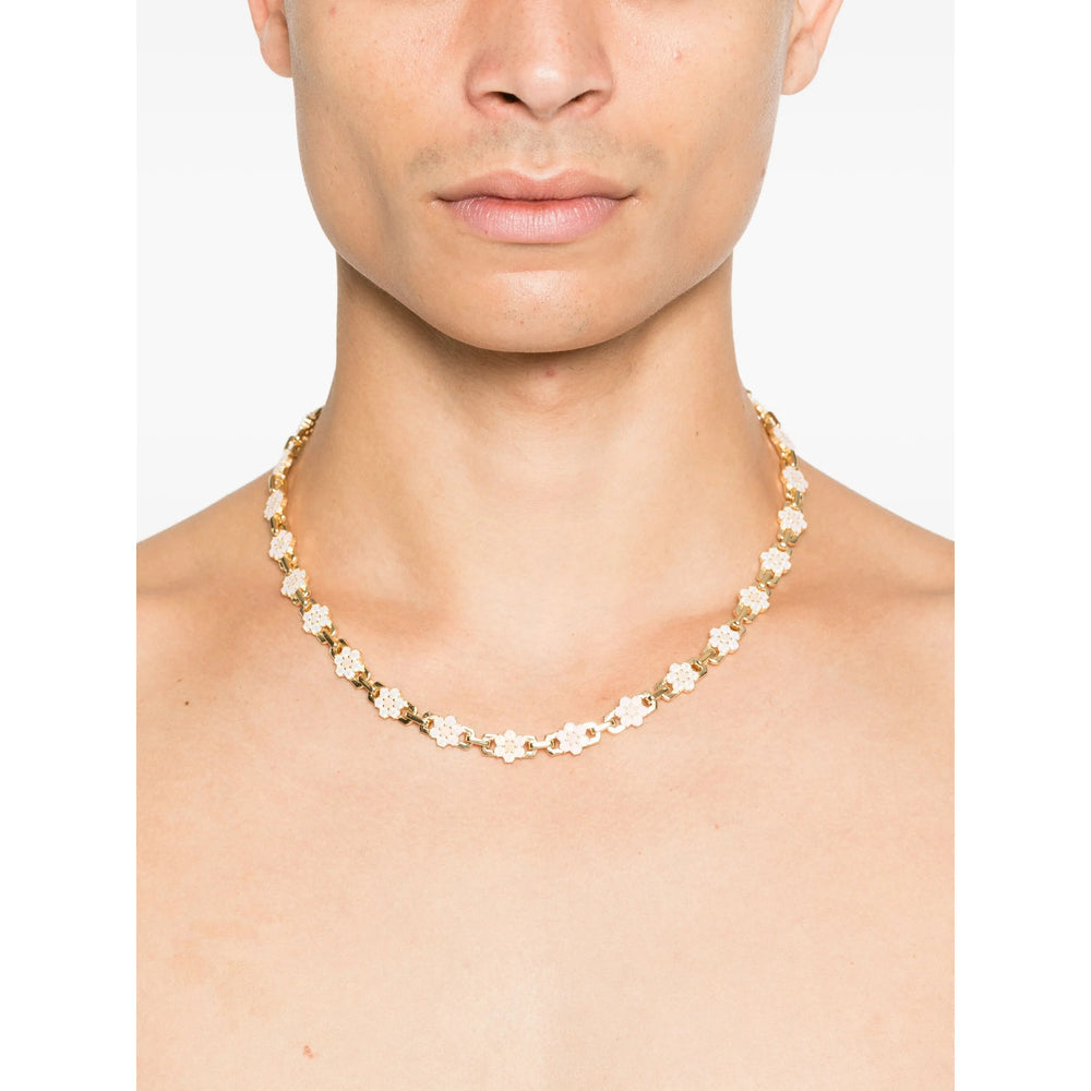 Sterling Silver Floral Chain Necklace