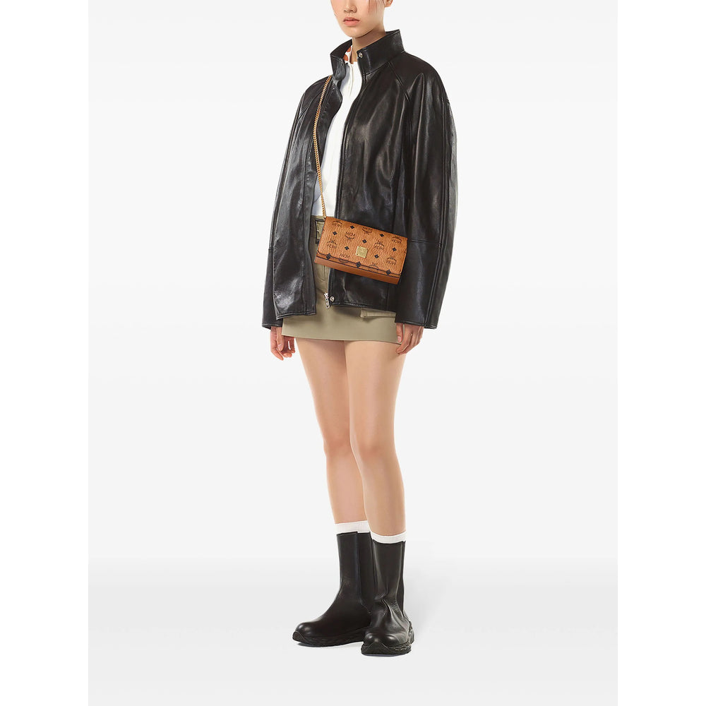 Camel Nappa Foldover Bag