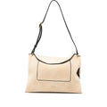 Beige Suede Panel Tote