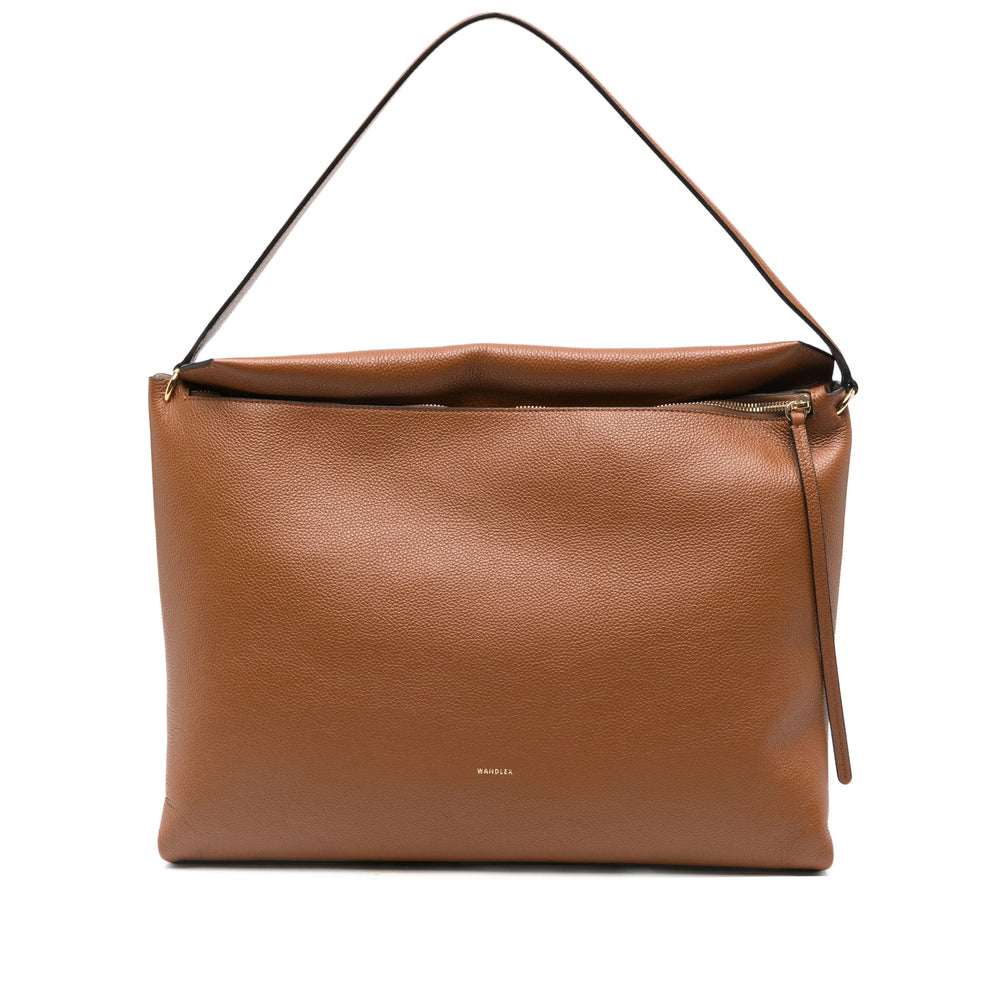Brown Crust Leather Satchel Bag