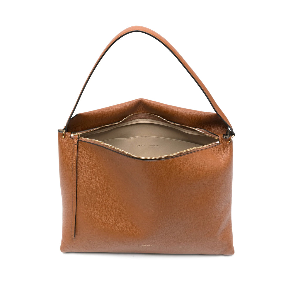 Brown Crust Leather Satchel Bag