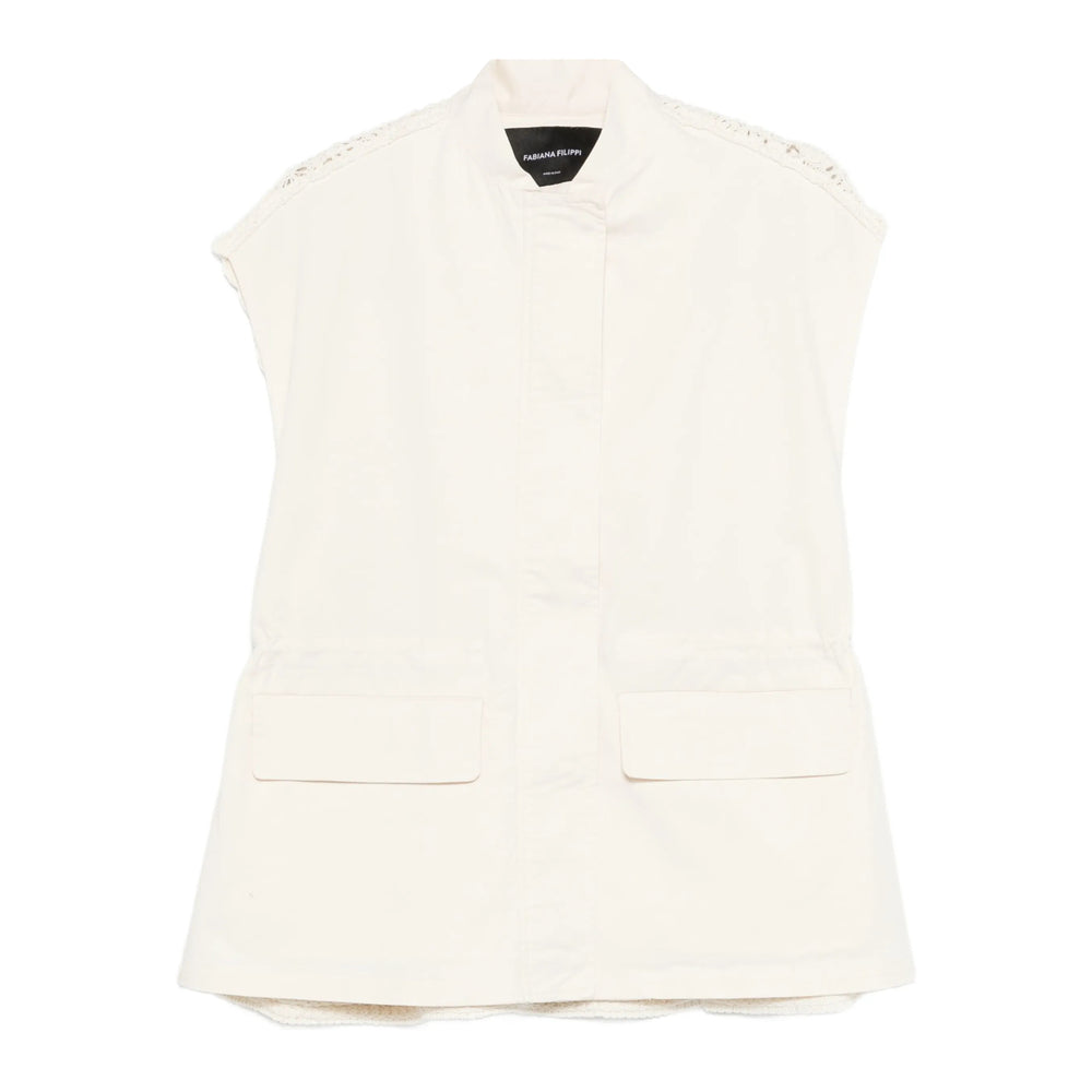 Zip Fastening Collar Top