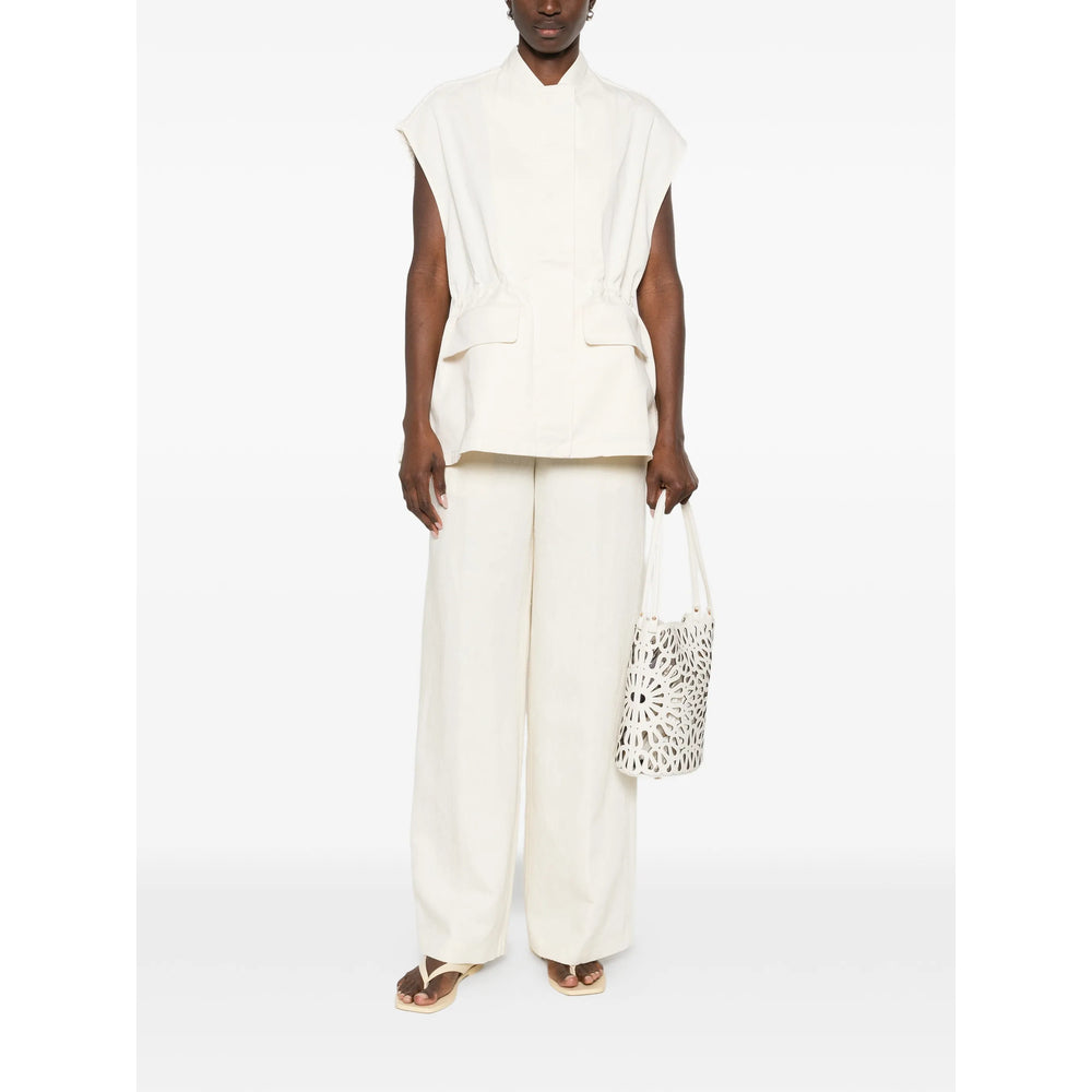 Zip Fastening Collar Top