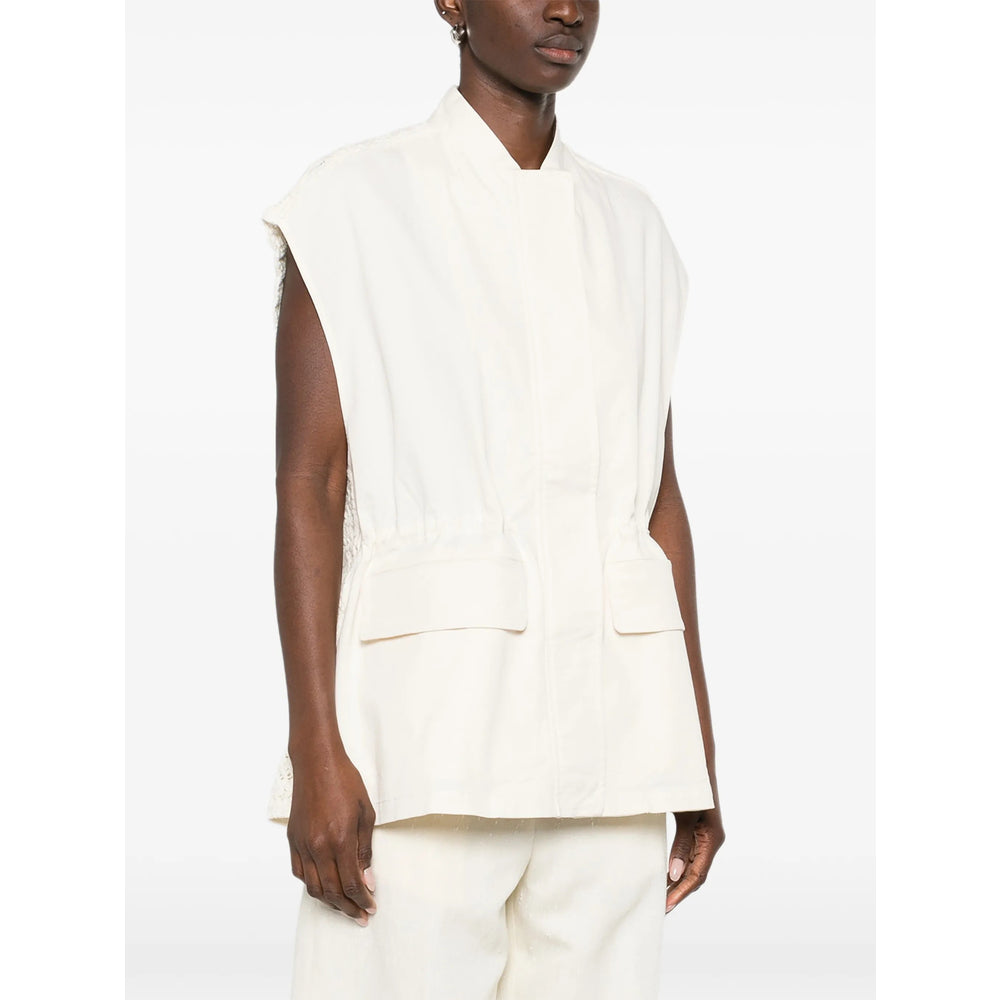 Zip Fastening Collar Top