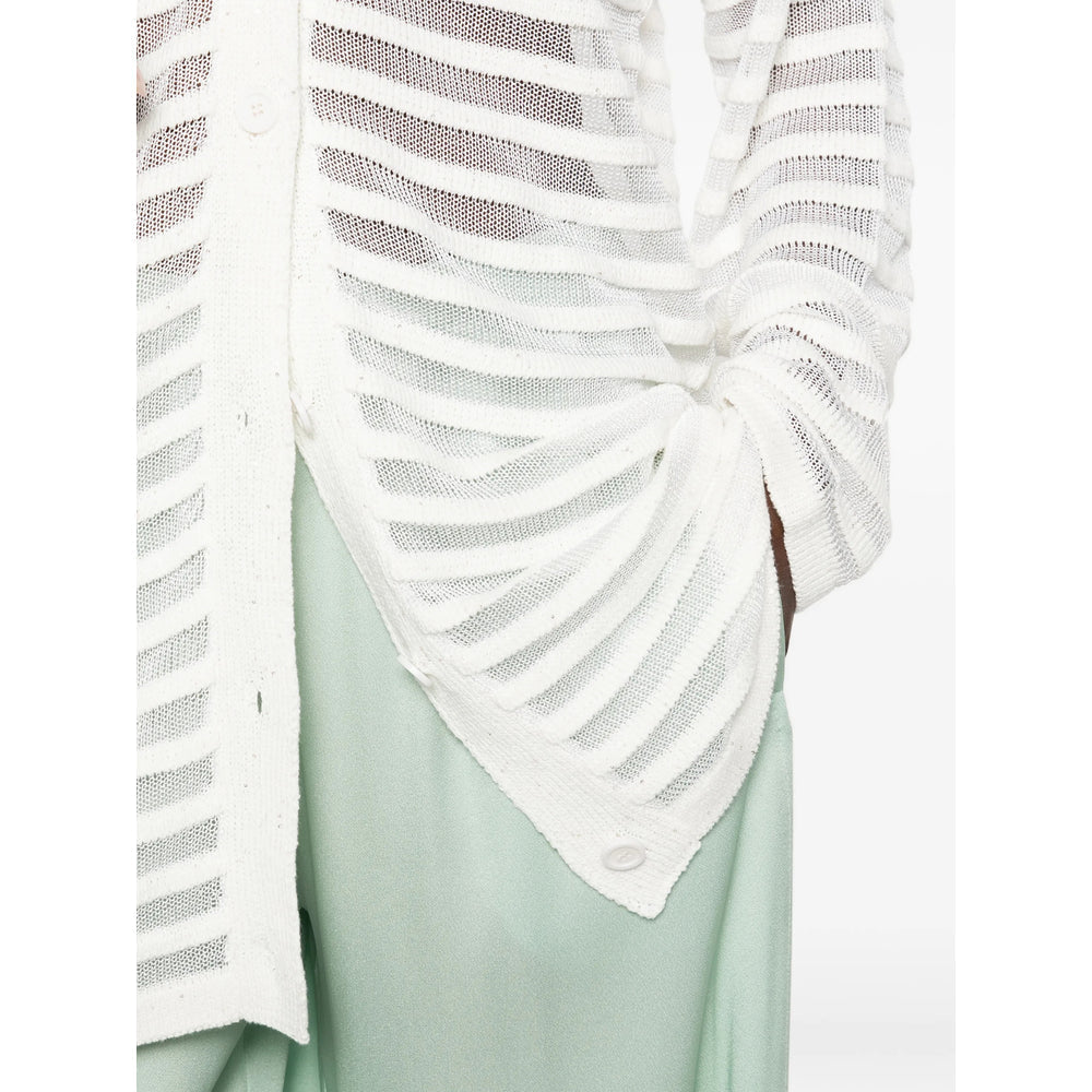 Crisp V-neck Cotton Linen Blouse