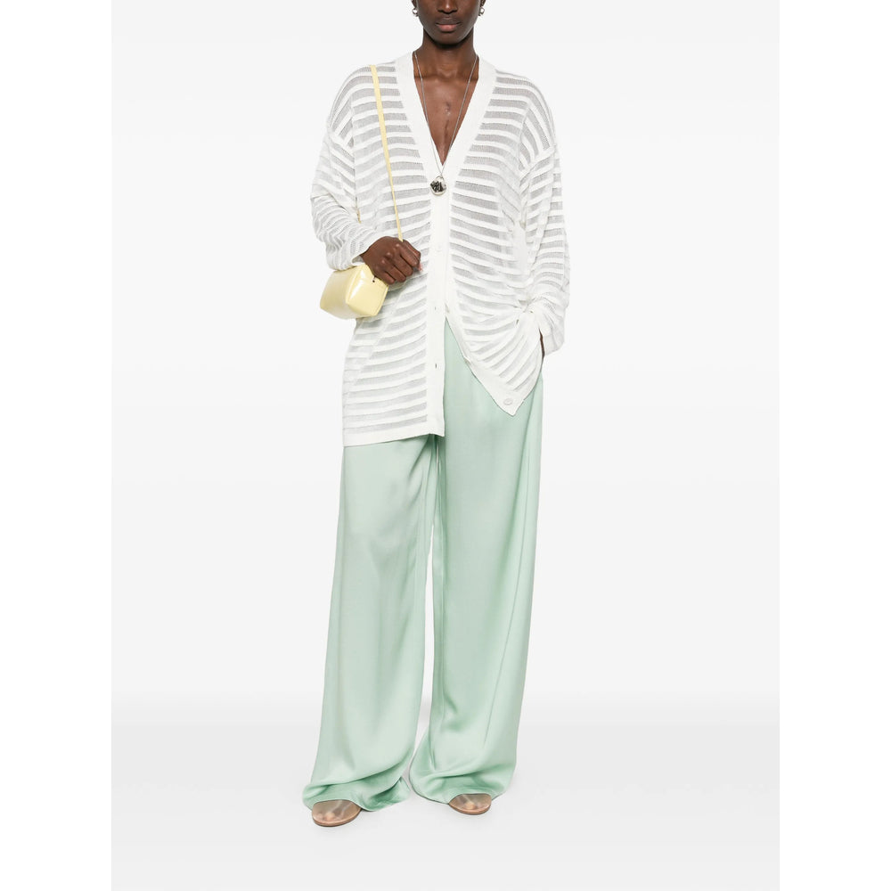 Crisp V-neck Cotton Linen Blouse