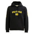 Sleek Black Embroidered Hoodie