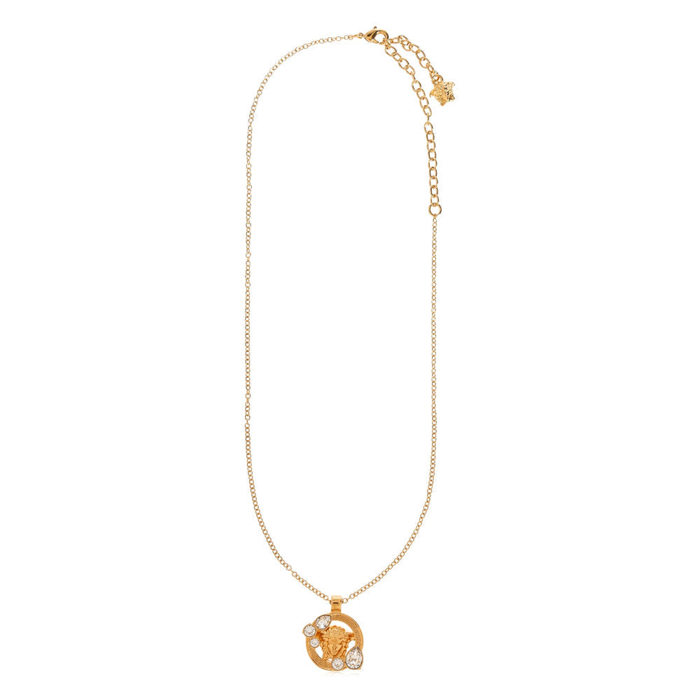 Gold-tone Crystal Adornment Pendant